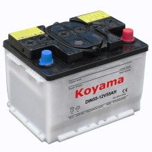 European Vehicle Dry Charged Automotive Battery DIN55-55ah 12 V